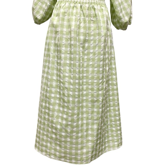 Petal‎ & Pup Tana Smocked Wrap Midi Dress Size 2 Puff Sleeve Cottagecore Trad - Picture 5 of 13